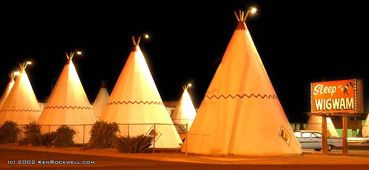 Wigwam Motel at Night