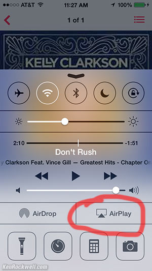 iOS 7 speaker selector