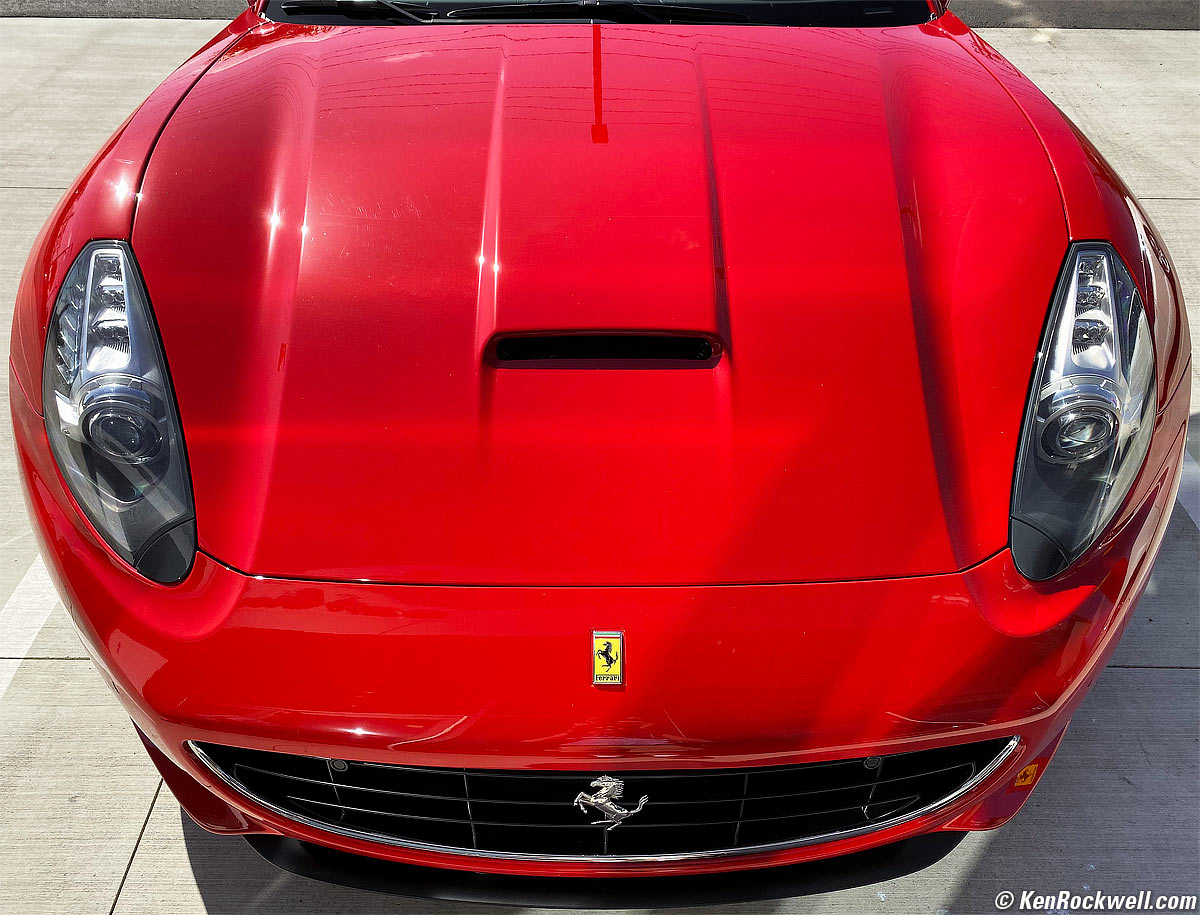 Red 2012 Ferrari California Hood