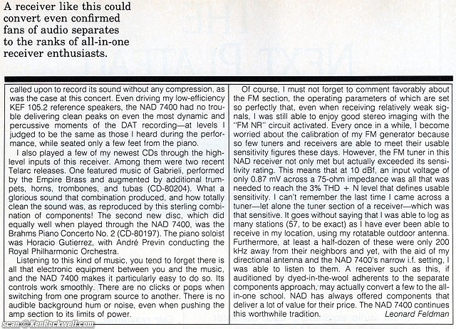 Nad 7400 Review