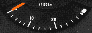 BMW 5-series E28 fuel consumption gauge