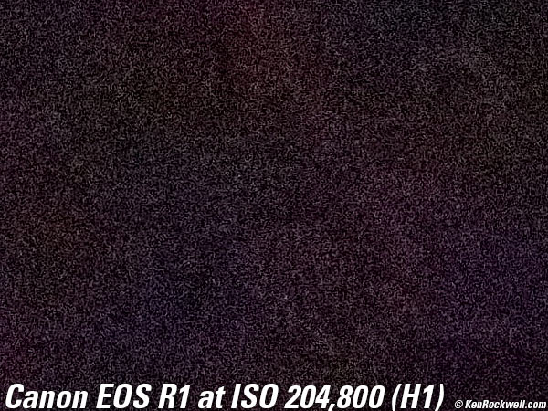 Canon EOS R1 High ISO Sample Image Files