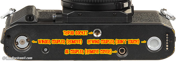 Bottom of Canon New F-1