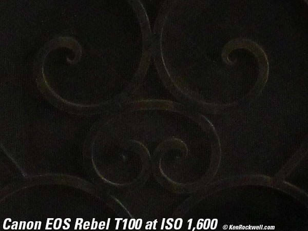 Canon T100 4000D High ISO Sample Image File