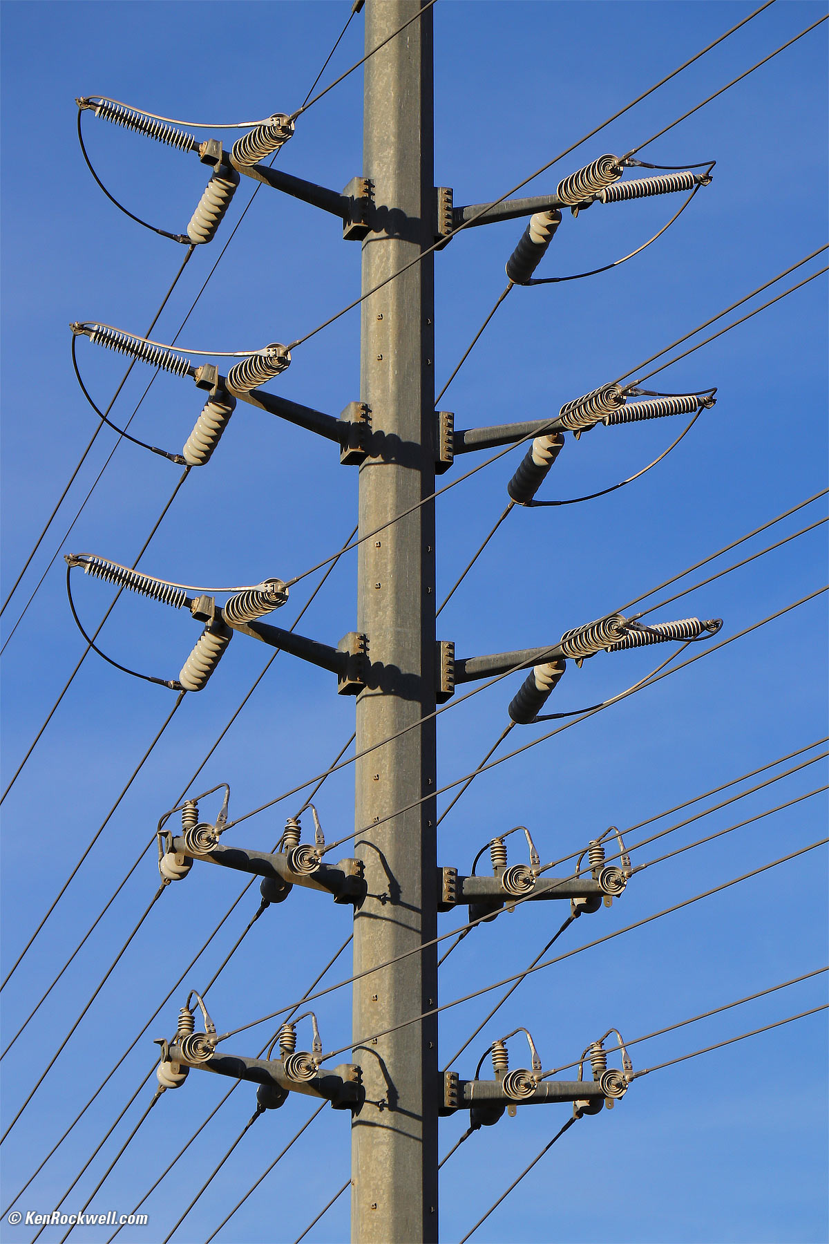 Power Pole against blue sky