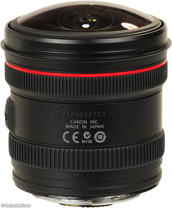 Bottom, Canon 8-15mm Fisheye