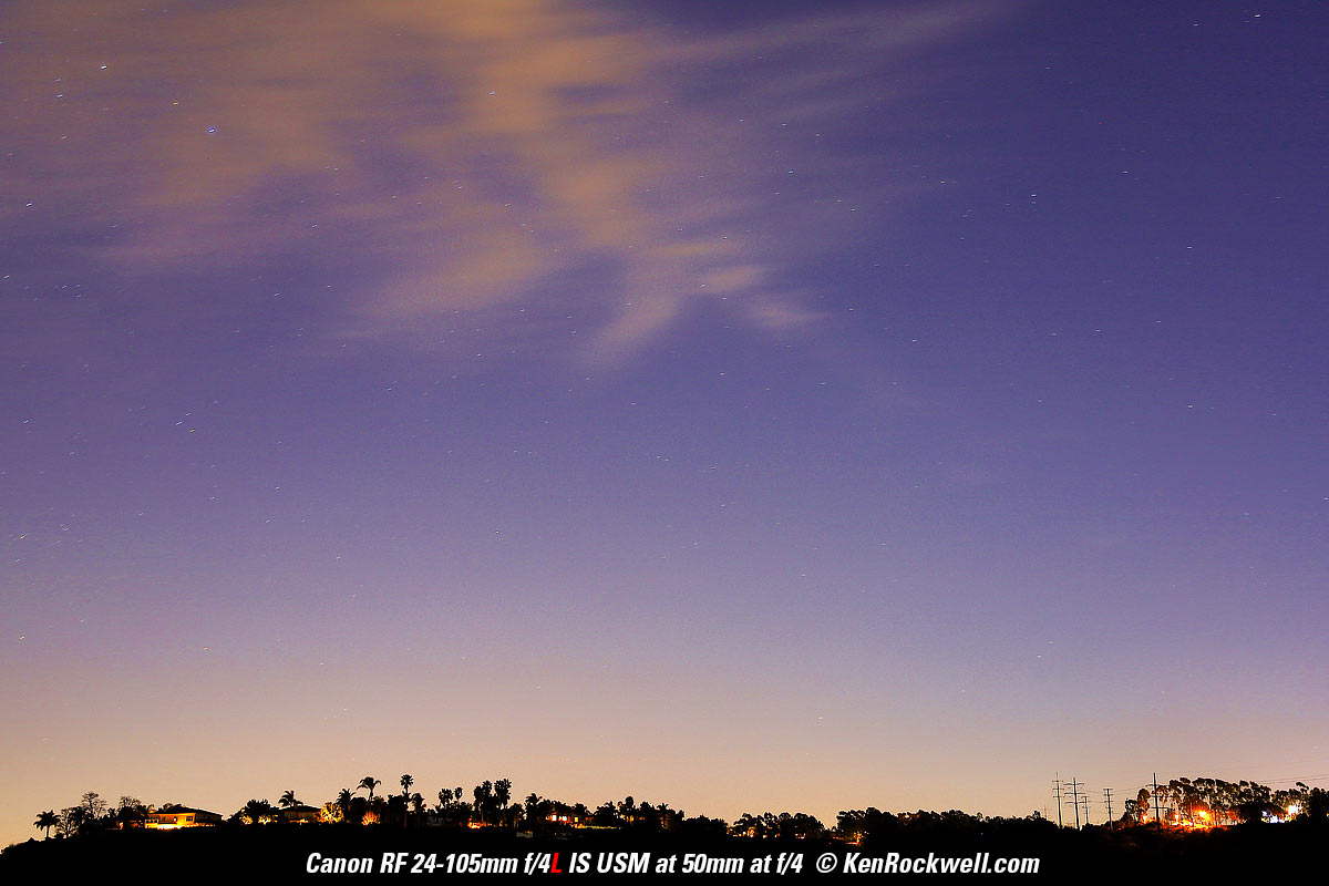 Canon RF 24-105mm Coma performance
