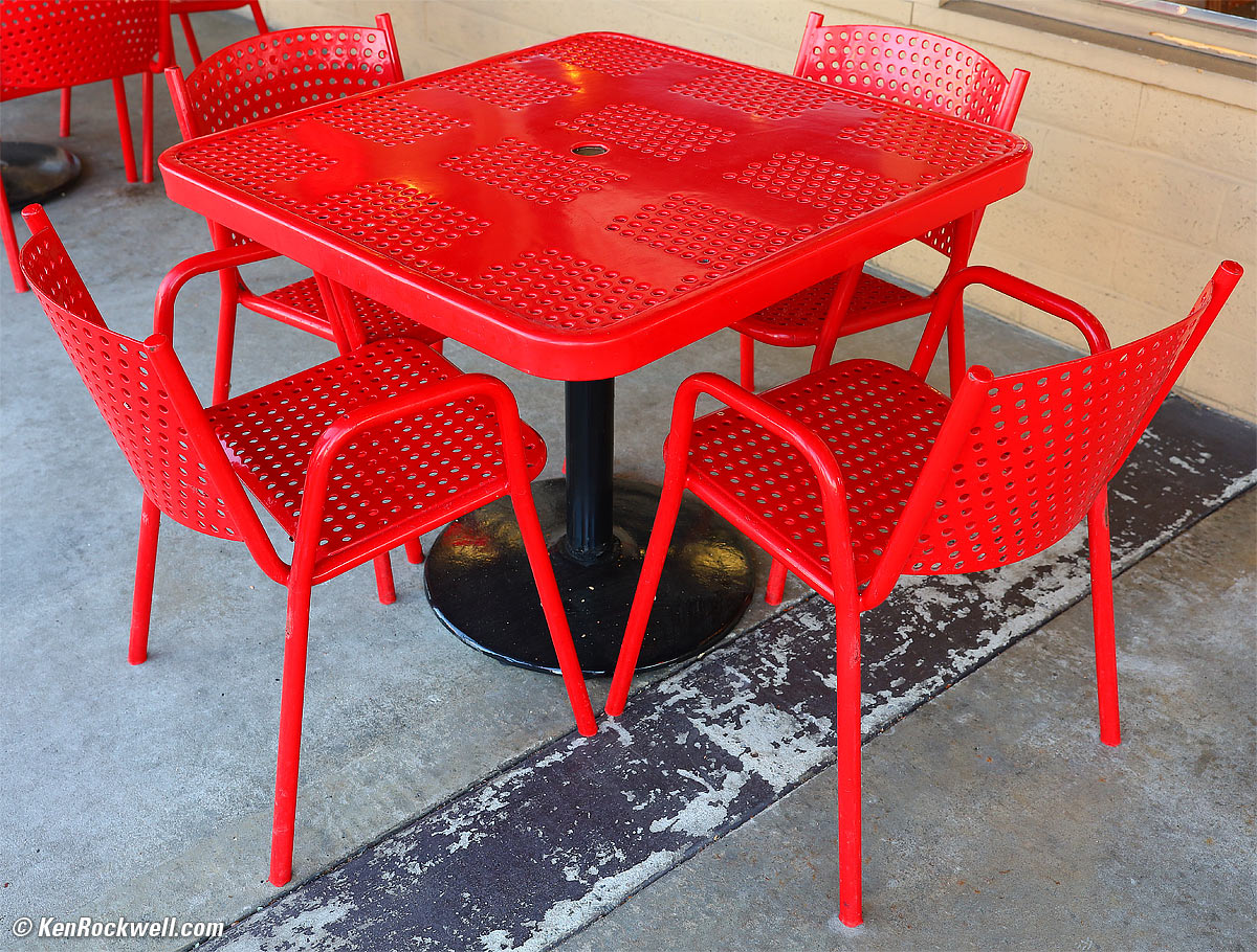 Red Table and Chairs