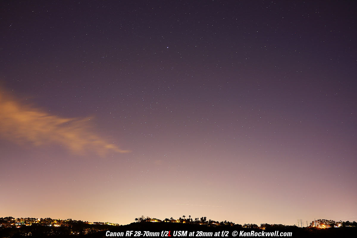 Canon RF 28-70mm f/2 Coma performance