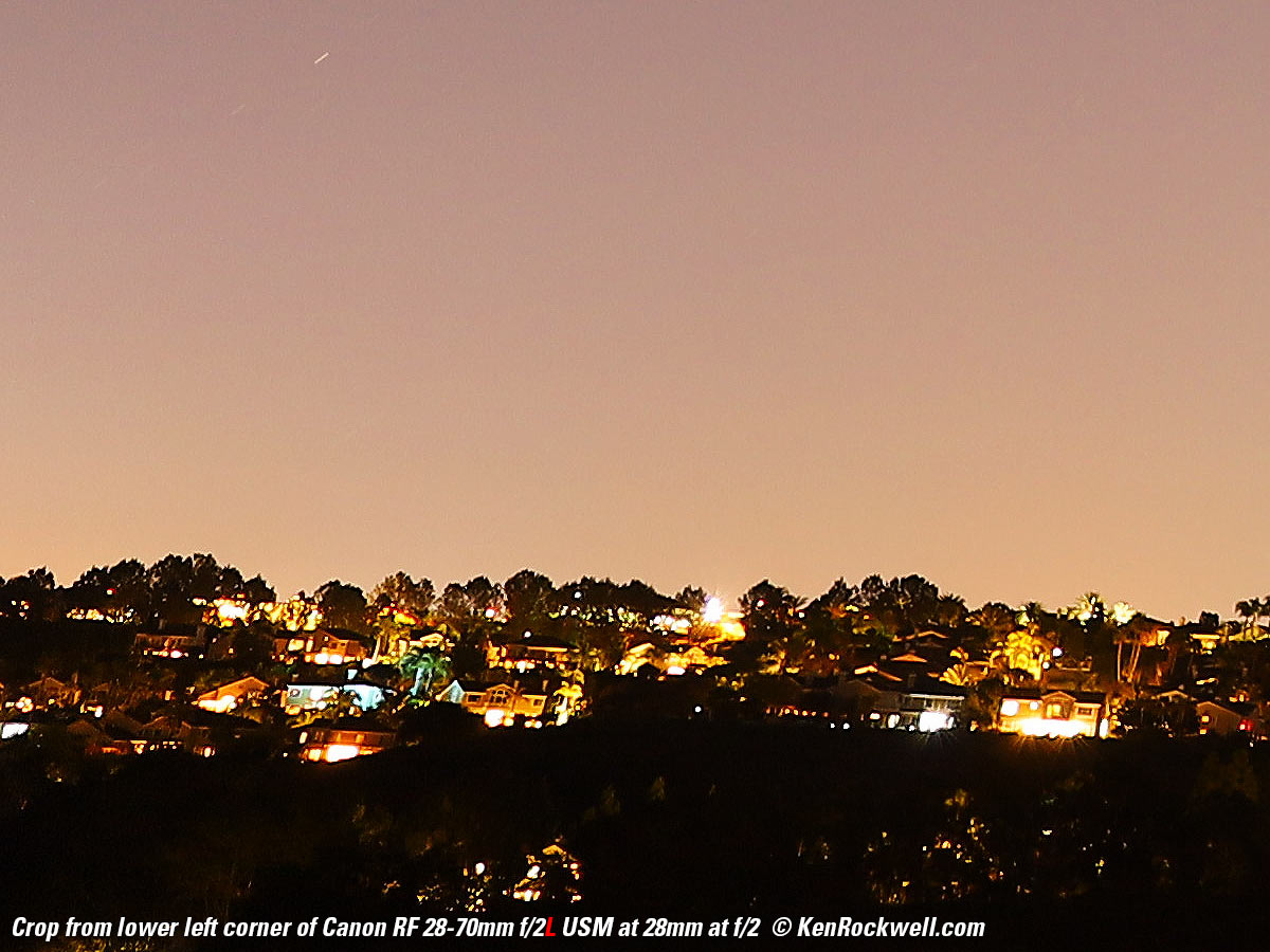 Canon RF 28-70mm f/2L Coma performance