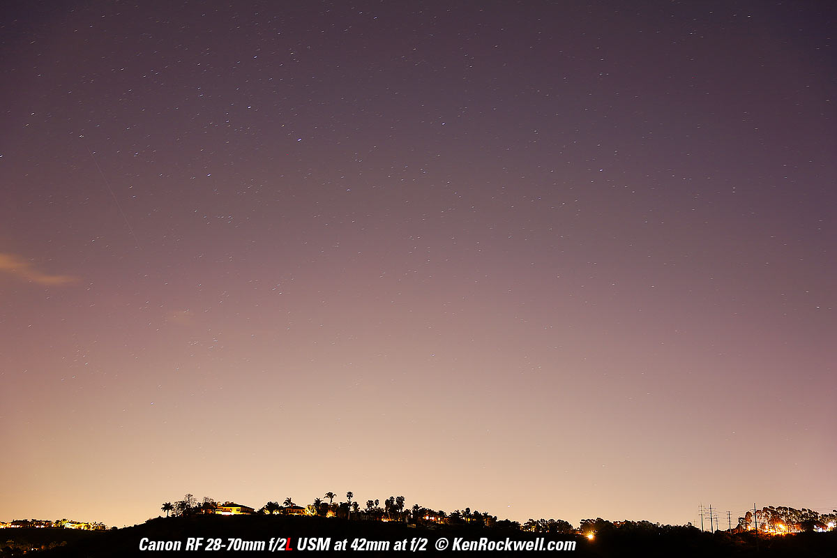 Canon RF 28-70mm f/2 Coma performance