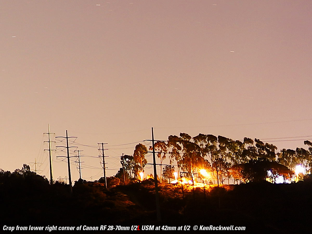 Canon RF 28-70mm f/2L Coma performance