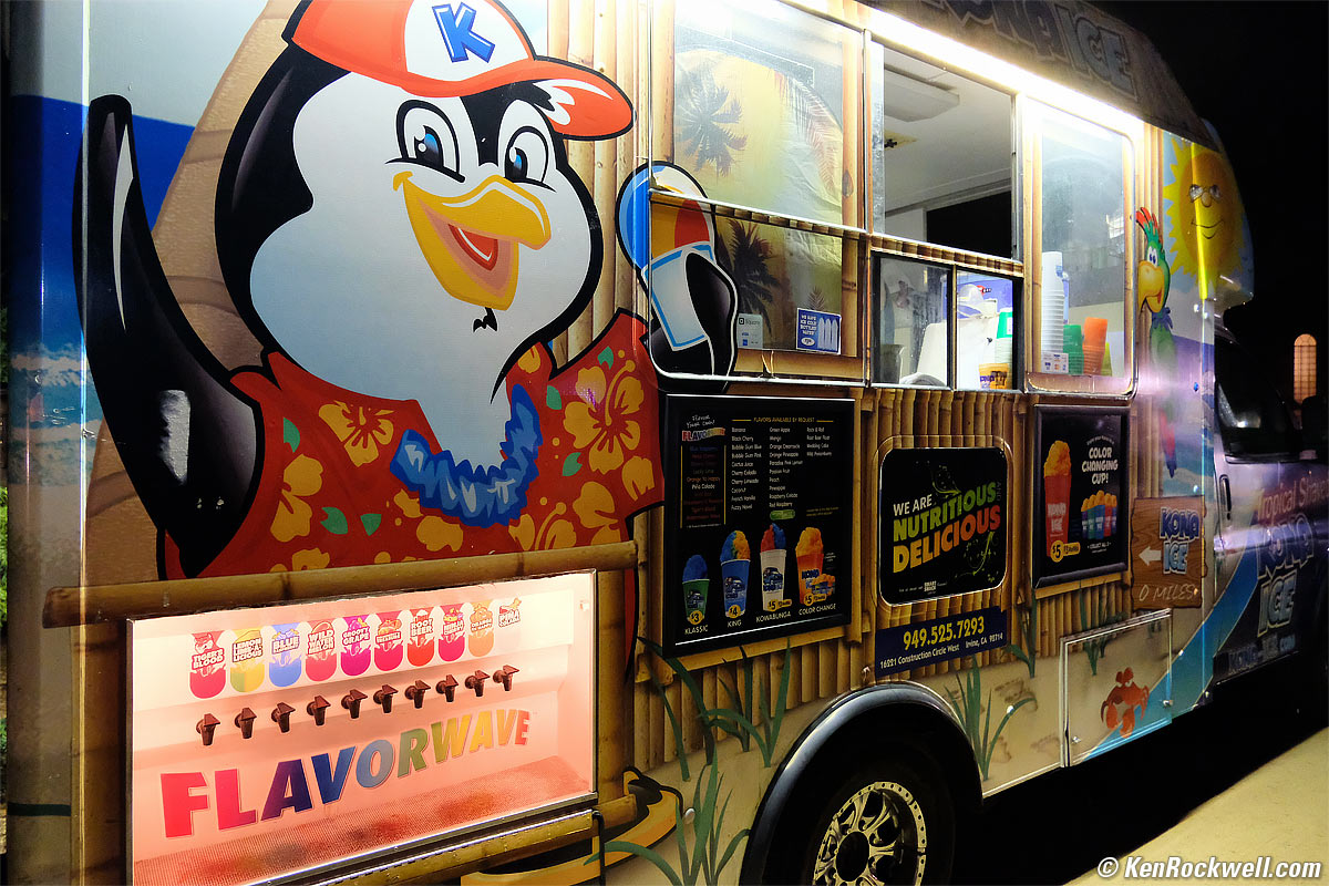 Kona Ice Truck at Night
