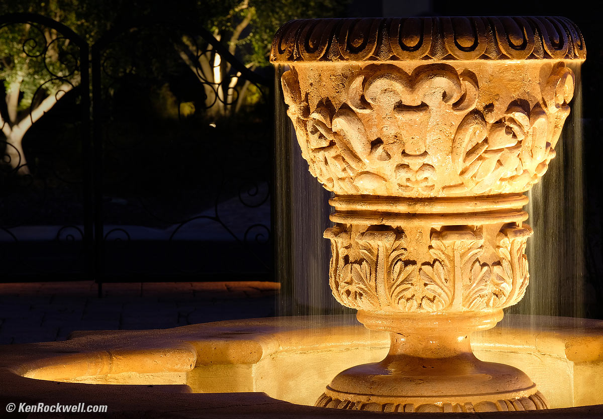 Andalusian Fountain at Dusk