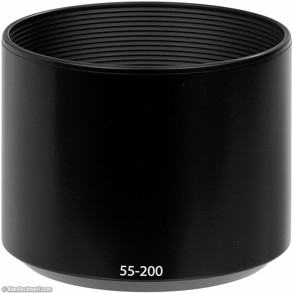Fuji 55-200mm with hood