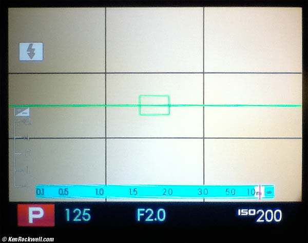 Fuji X100 Electronic Viewfinder, messy mode, ready to fire