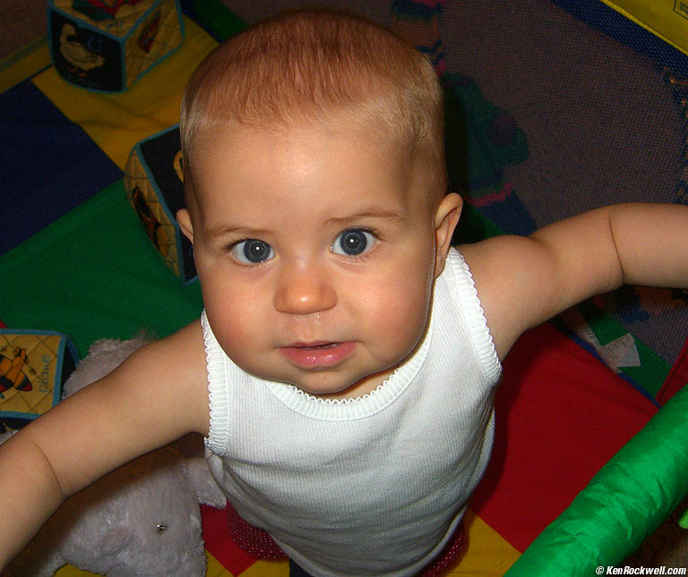 Katis in her play-pen.