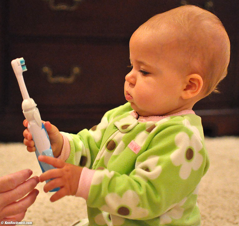 Katie and the toothbrush