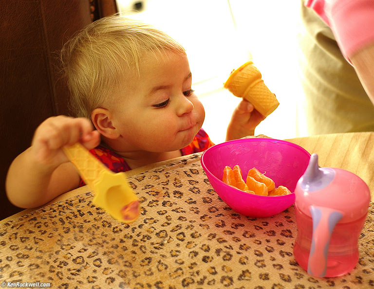 Katie sitting in the Volvo