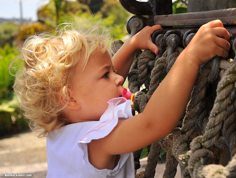 Katie and Ryan playing with boats at Quail Gardens.