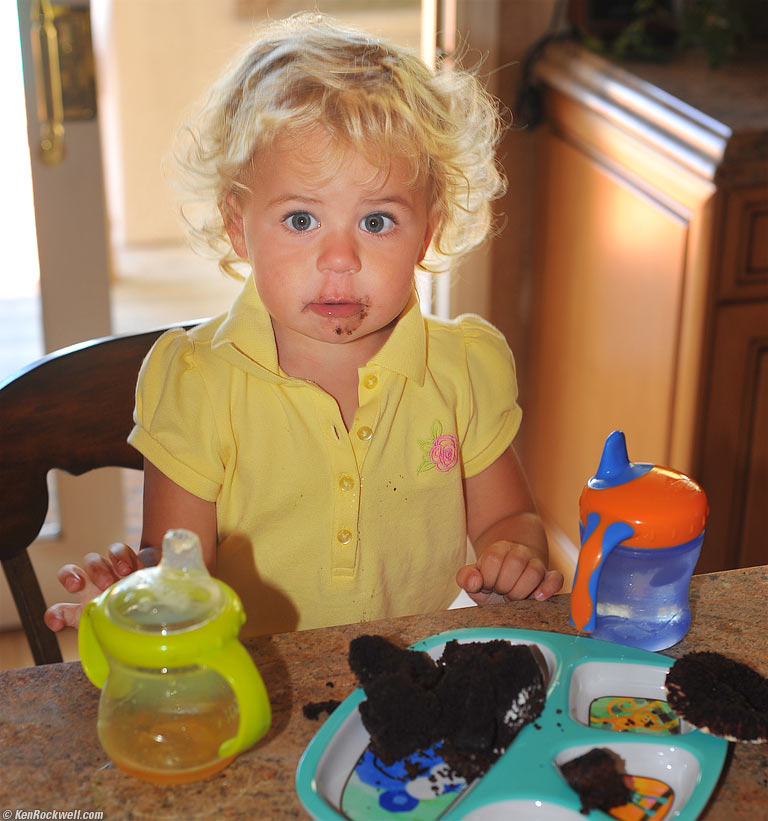 Katie makes another funny face. 