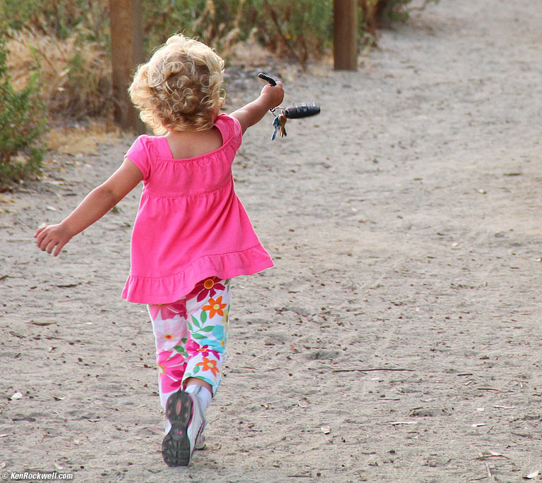 Katie brings mama the keys.