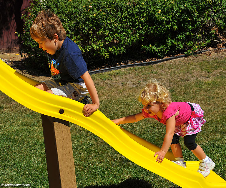 Ryan and Katie on the slide