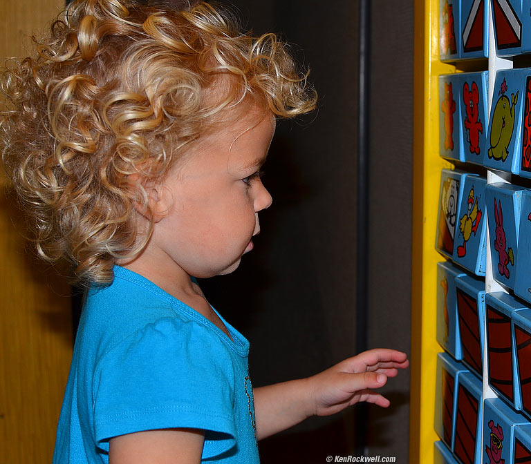 Katie playing at the dentist's.
