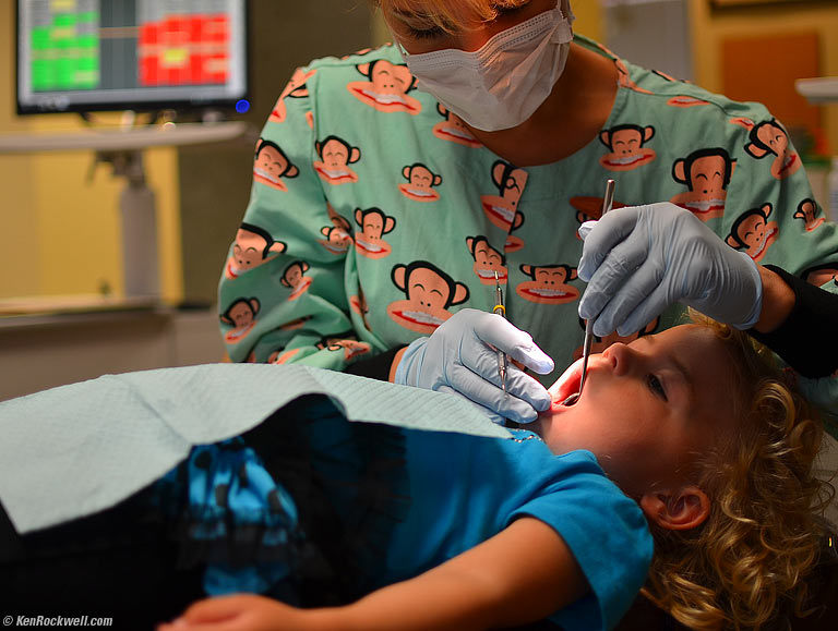 Katie having her teeth cleaned &ndash; for the first time!