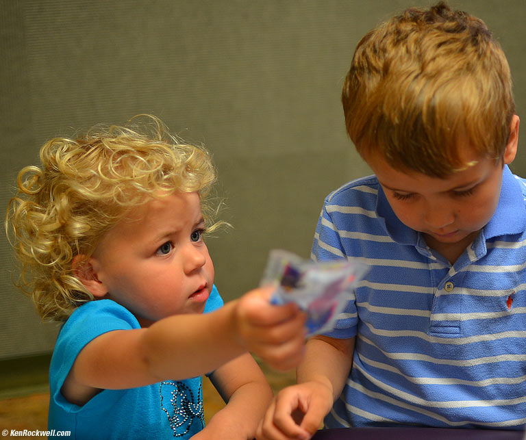 Katie playing at the dentist's.