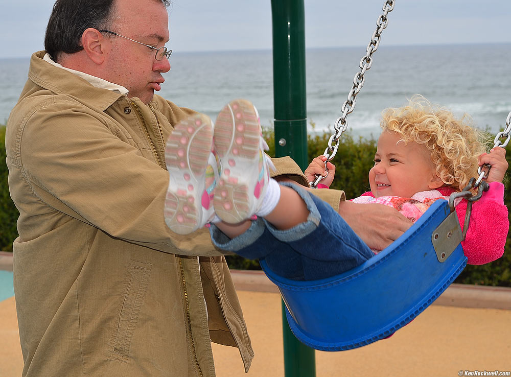 Dr. Stephen Rockwell tickles Katie