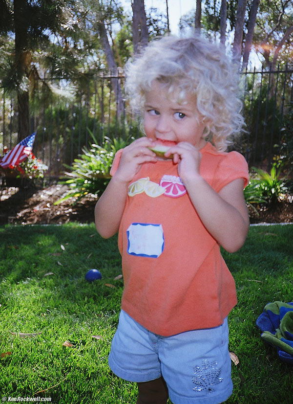 Katie makes a funny face