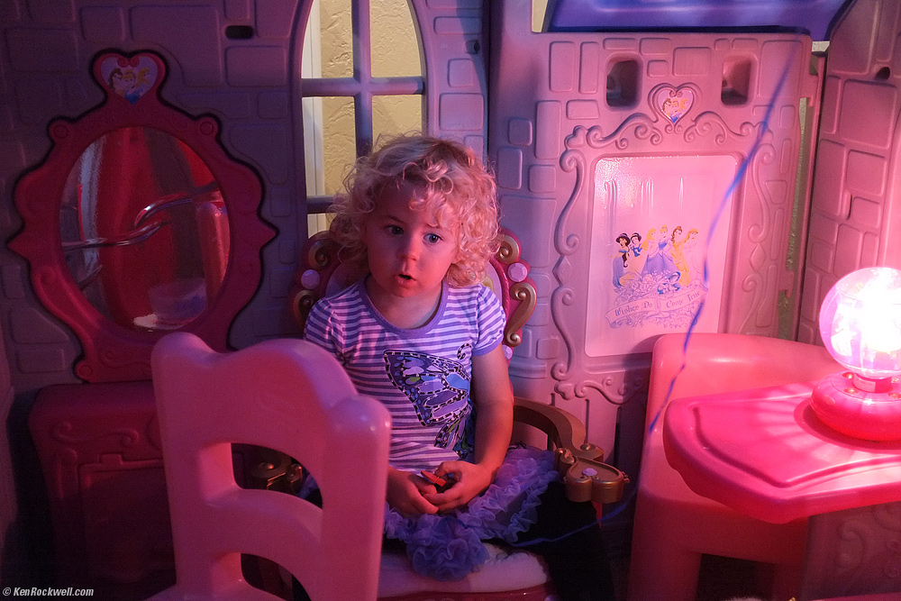 Inside the Princess Castle at Skyler's birthday party