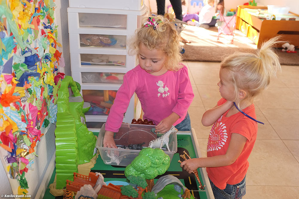 Katie plays at her new school