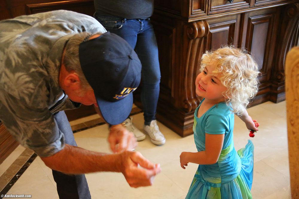 Katie gets ready to punch Pops again! 