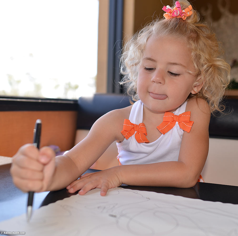 Katie Drawing at Hot off the Grill