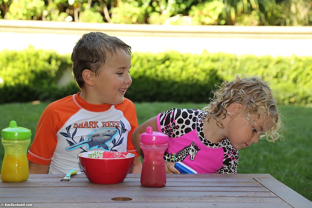 Katie and Ryan and the toy iPod