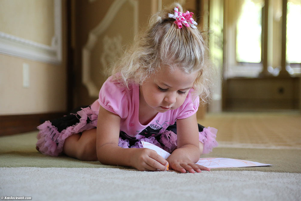 Katie Drawing on the Mask