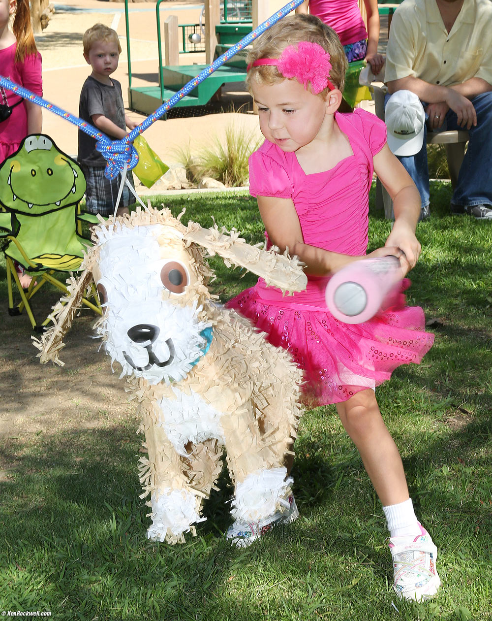 Katie slams the dog Pi&ntilde;ata