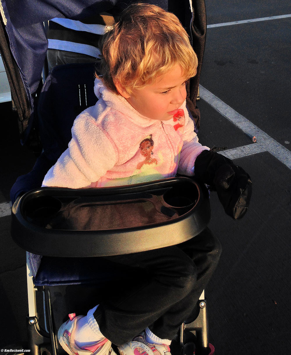 Katie proud of her new mittens for the snow park