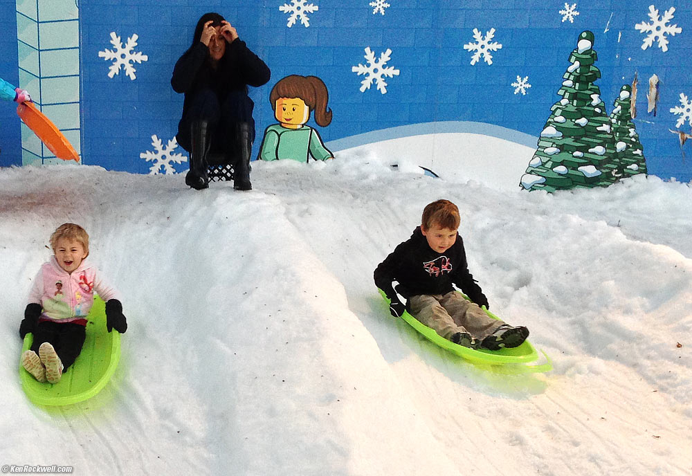 Katie and Ryan sledding!