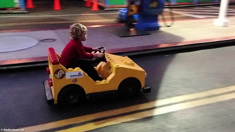 Katie speeding at the Volvo Driving School.