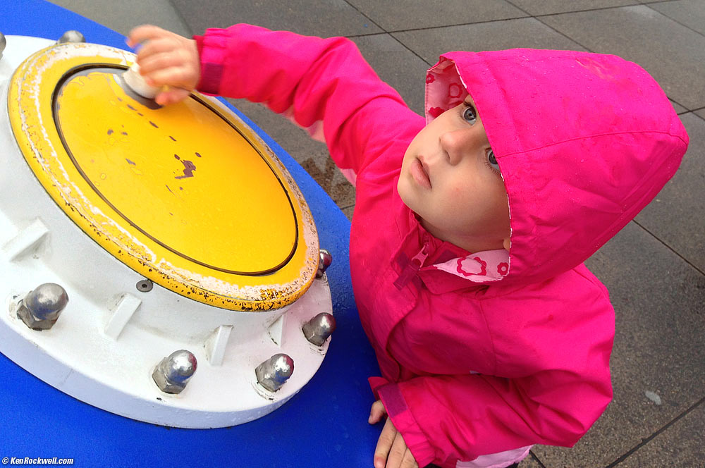 Katie squirts the squirter &mdash;&nbsp;in the rain.
