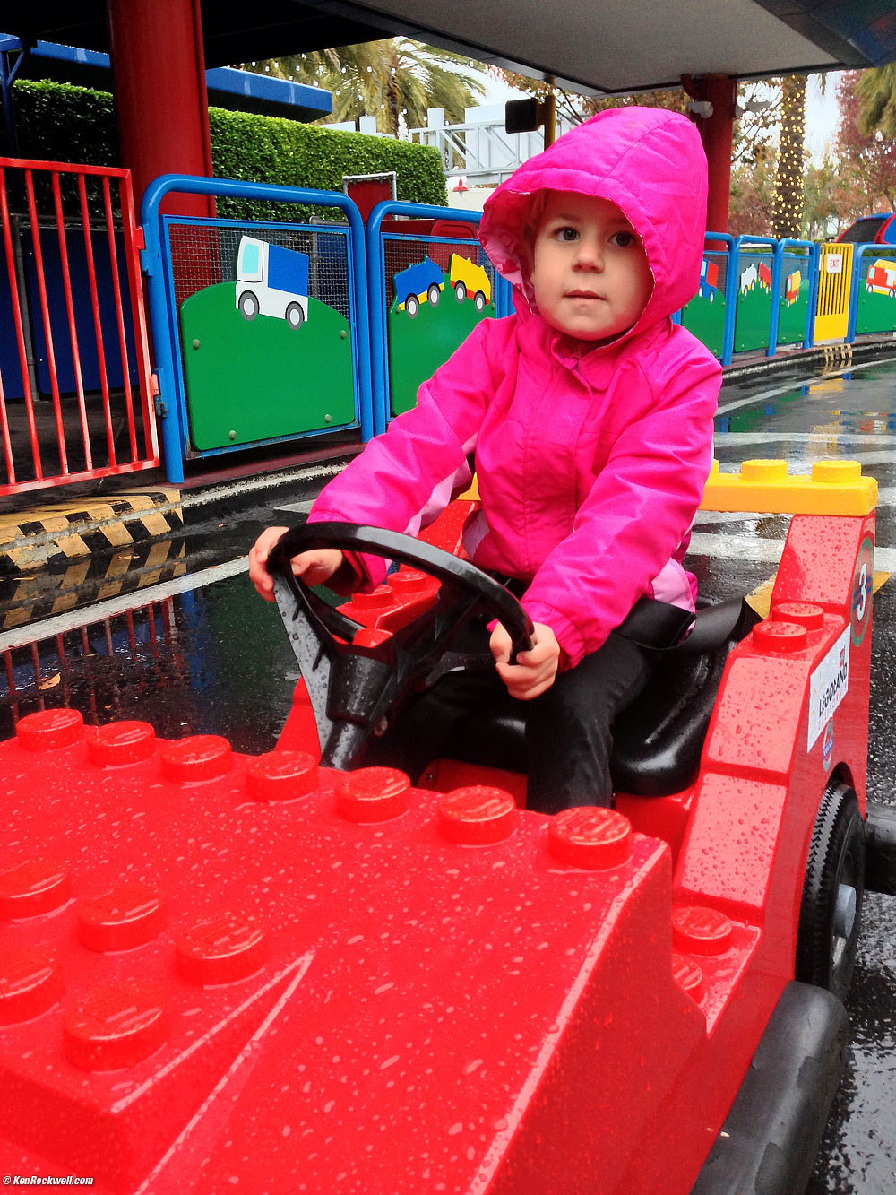 Katie drives the Volvo &mdash;&nbsp;in the rain