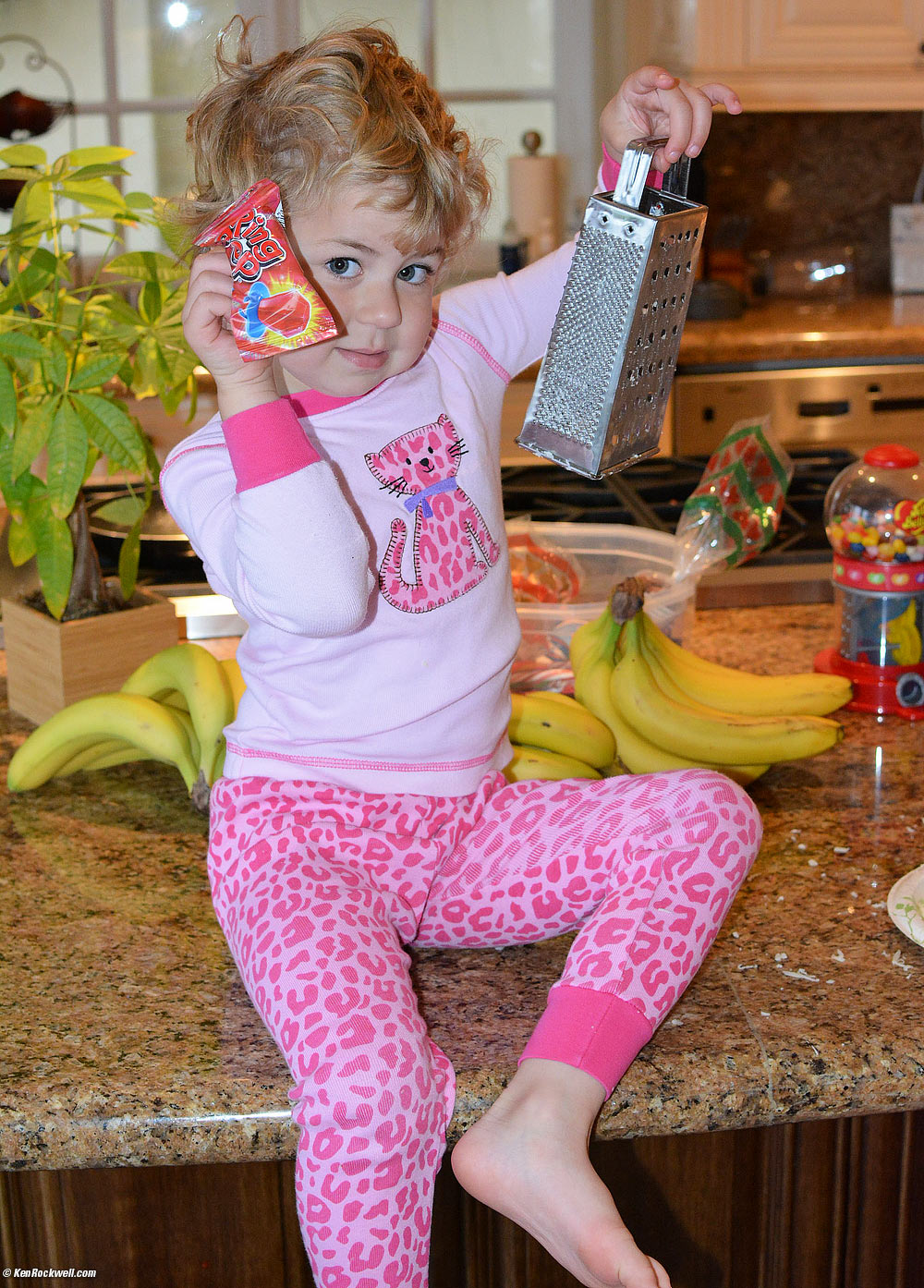 Katie and the cheese grater