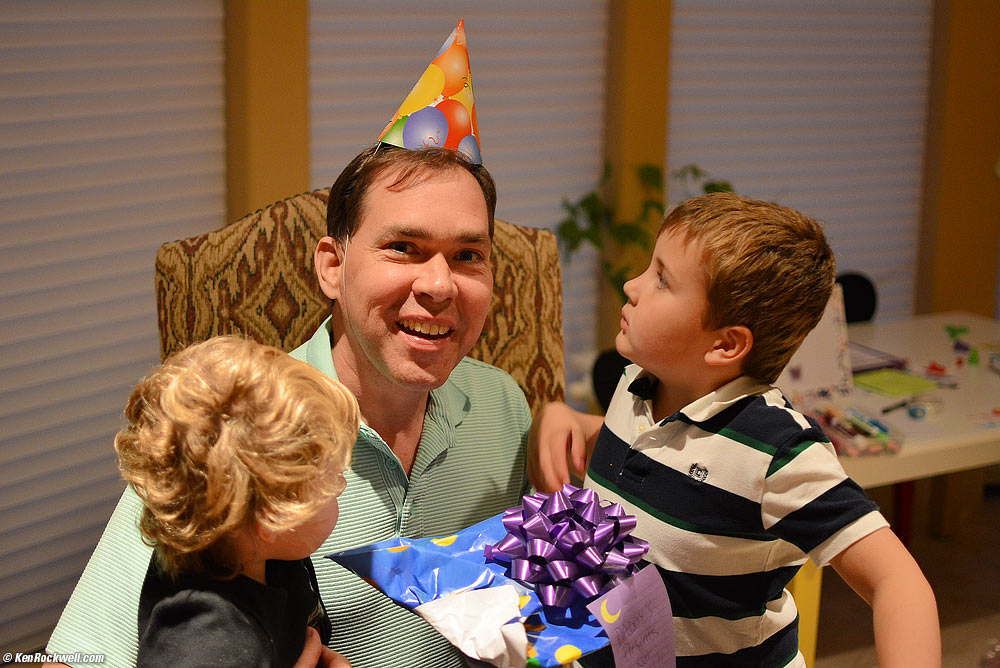 Katie and Ryan on Dada'a birthday lap. 