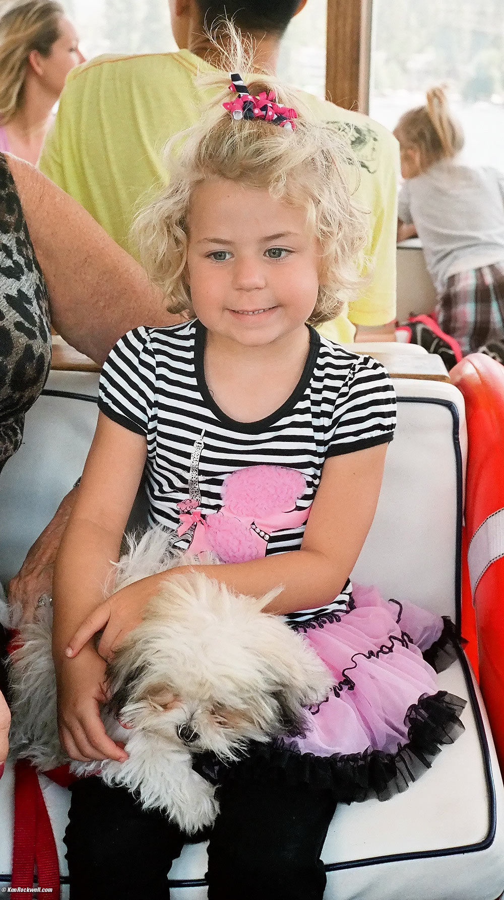 Katie and Sasha on the Lake Arrowhead Queen