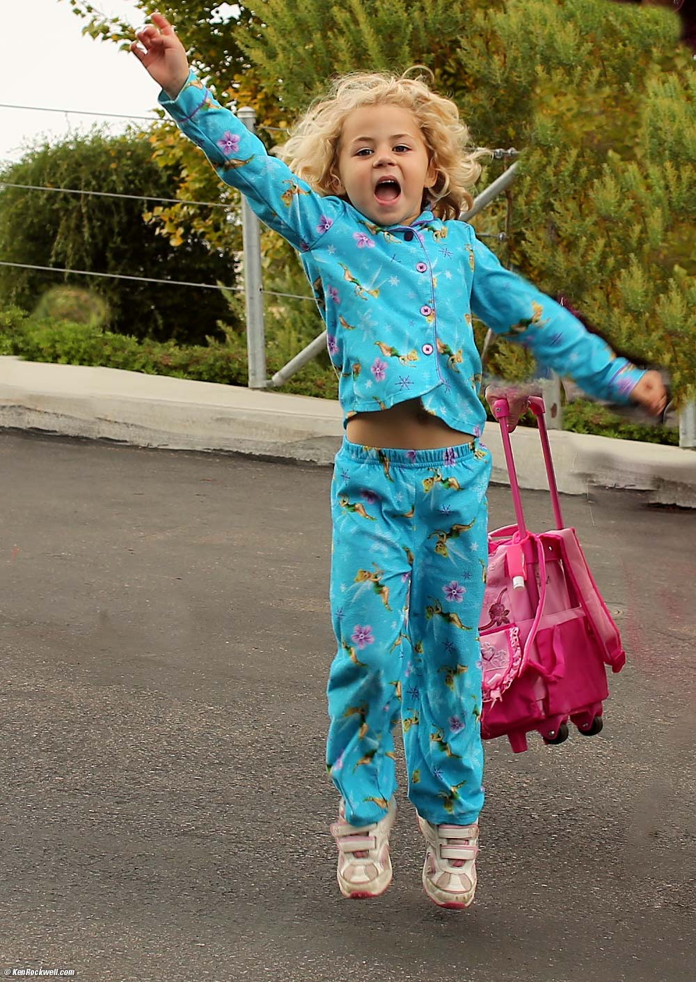 Katie returns from Pajama Day