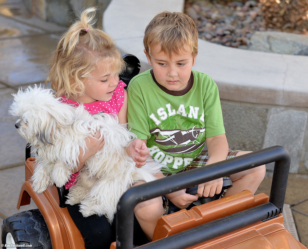 Ryan takes Katie and Sasha for a ride
