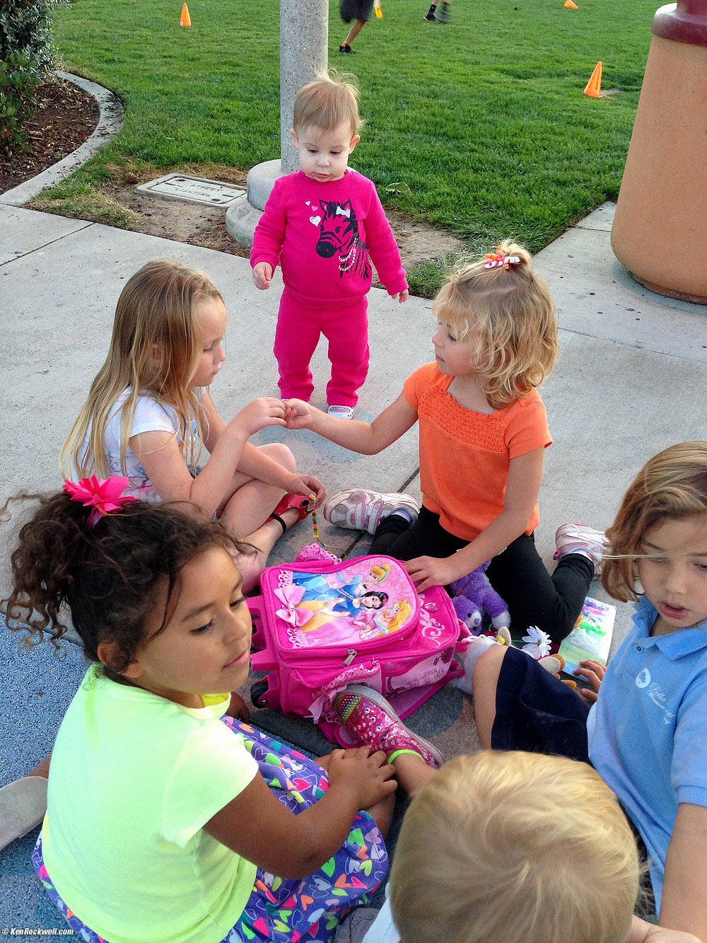 Katie leads an art party.